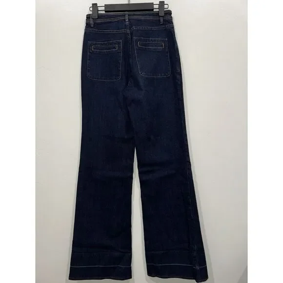 Ulla Johnson Wide Leg Flare Jeans Size 0 - Picture 2 of 9